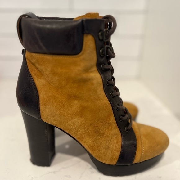 Veronica Beard Axel Lace Up Heeled Hiking Boot. Size 6 US / 36 EU. - Picture 4 of 13